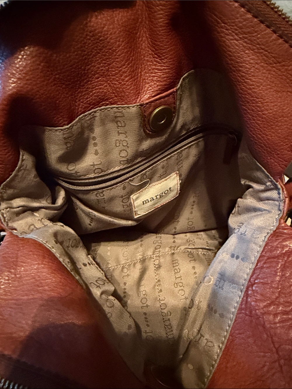 Margot leather double flap crossbody bag 100% leather - Picture 5 of 13